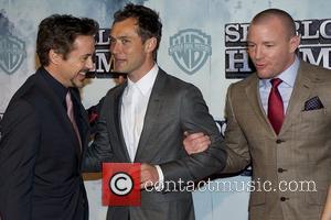 Robert Downey Jr, Jude Law, Guy Ritchie Premiere of 'Sherlock Holmes' at Kinepolis cinema Madrid, Spain - 13.01.10