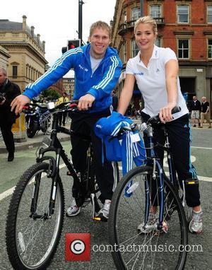 Gemma Atkinson and boyfriend Sky Ride Manchester  Manchester, England - 01.08.10