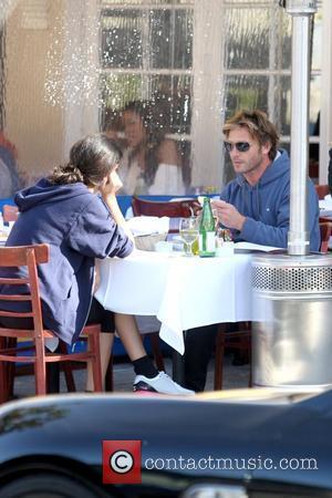 Thomas Kretschmann actor having lunch with a friend in West Hollywood Los Angeles, California - 15.01.10