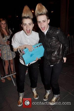 Jedward, aka John Grimes and Edward Grimes outside the RTE studios after appearing on 'The Late Late Show' Dublin, Ireland...