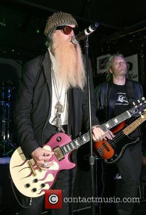 ZZ Top perform on stage for the John Varvatos Rocked NYC 10 year Anniversary Party at the John Varvatos store...