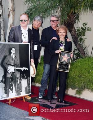 Peter Asher, Phil Everly, Gary Busey, Maria Elena Holly Buddy Holly Star Unveiling On The Hollywood Walk Of Fame Held...