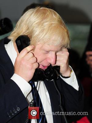 Boris Johnson,  on the trading floor of BGC Partners' Charity Day which is held each year to commemorate the...