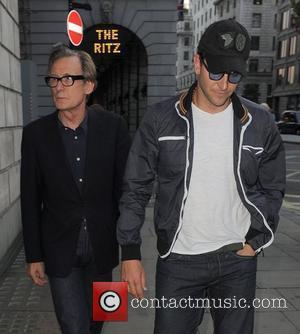 Bill Nighy and Bradley Cooper arrive at The Wolseley Restaurant for an early dinner together. London, England - 28.07.11