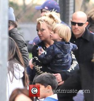 Britney Spears, with son Jayden Federline, attending her son Sean Preston's little leage baseball match Los Angeles, California - 19.03.11