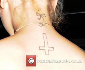 Peaches Geldof neck tattoo as she leaves Bungalow 8 Club London, England - 29.07.11