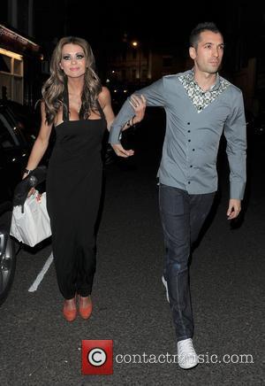 Nicola McLean and Tom Williams leaving a private party in Chelsea. London, England - 24.03.11