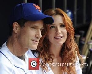 Dylan Walsh and Poppy Montgomery 'Without a Trace' stars at Citi Field to watch the New York Mets game vs...