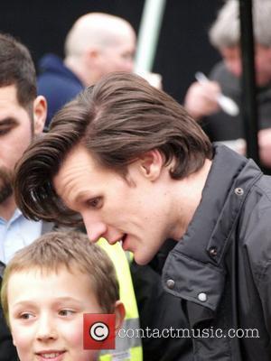 Matt Smith signs autographs for fans as he takes a break from filming Doctor Who Penarth, Wales - 12.03.11