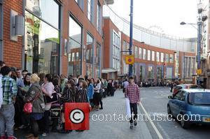 Hundreds of fans line up to see pop sensation Ed Sheeran perform at HMV. Manchester, England - 15.09.11