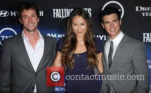 Noah Wyle (L), Moon Bloodgood, Drew Roy  The Premiere of TNT And Dreamworks' 'Falling Skies' - Arrivals West Hollywood,...