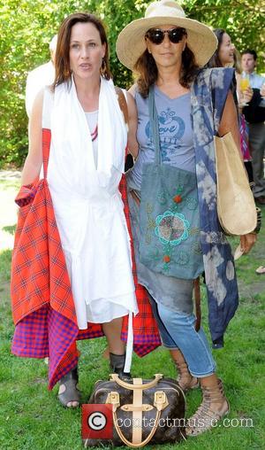 Patricia Arquette and Donna Karan,  at the Hamptons for Haiti Brunch and Cocktails at the Ross School. Bridgehampton, New...