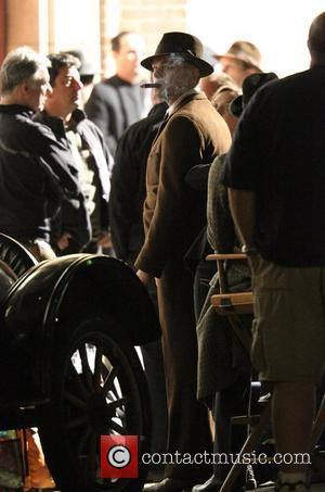 Leonardo DiCaprio on the set of Clint Eastwood's new film 'J. Edgar' Los Angeles, California - 11.02.11