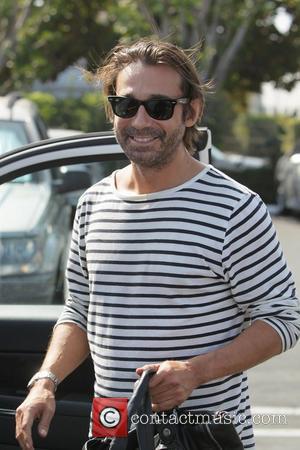 Spanish actor, Jordi Molla in a stripped t-shirt leaving Fred Segal before hosting an art show at the Chateaux Marmont....