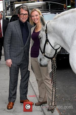 Matthew Broderick, Erin Bolster and Tonk the horse 'The Late Show with David Letterman' at the Ed Sullivan Theater -...