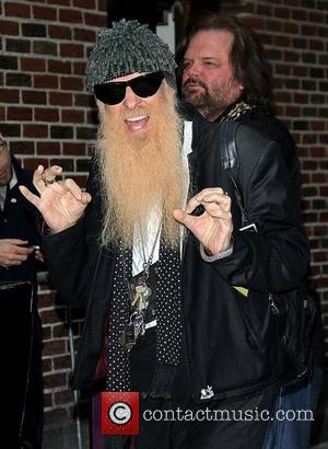 Billy Gibbons of ZZ Top arriving at the Ed Sullivan Theater for 'The Late Show with David Letterman'. New York...