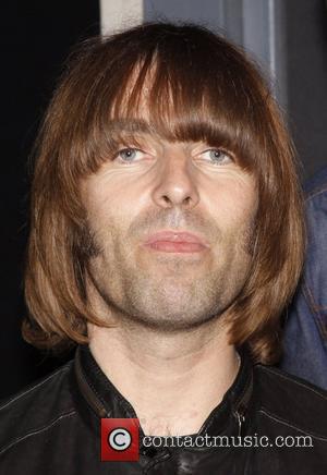 Liam Gallagher and his band Beady Eye visit the cast of the musical 'Rain: A Tribute To The Beatles On...