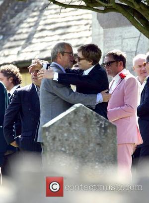 Harry Enfield and Alfie Allen  The wedding of Lily Allen and Sam Cooper Cranham, Gloucestershire - 11.06.11