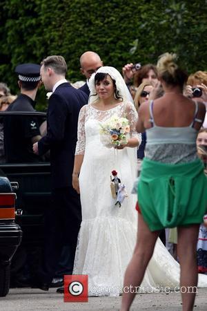 Lily Allen arriving  The wedding of Lily Allen and Sam Cooper Cranham, Gloucestershire - 11.06.11