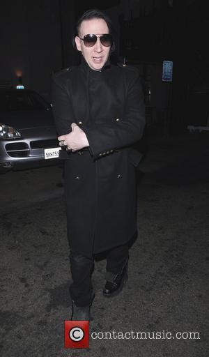 Marilyn Manson leaves Mercato Di Vetro restaurant in West Hollywood Los Angeles, California - 24.10.11