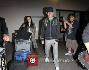 Katie McGrath and Colin Morgan The stars of international smash hit BBC television show Merlin arrive at LAX on a...