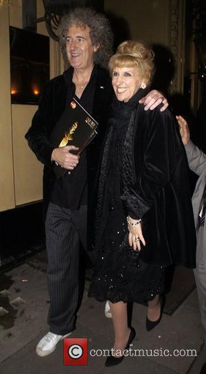 Brian May And Anita Dobson ,  at the 2011 Olivier Awards - After Party at the Waldorf Hotel -...