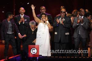 Aretha Franklin, Stevie Wonder, and guests during Surprise Oprah! A Farewell Spectacular at the United Center in Chicago Chicago, Illinois...