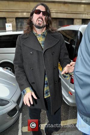 Dave Grohl of the Foo Fighters   outside the BBC radio Two  studios  London, England - 25.02.11