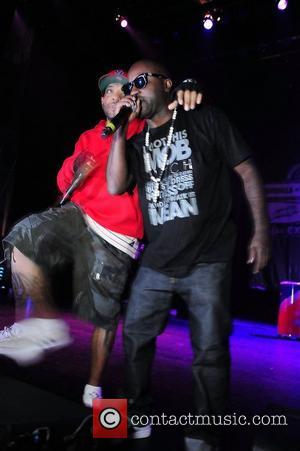 Prodigy real name Albert Johnson and Havoc real name Kejuan Waliek Muchita of Hip Hop duo Mobb Deep performs during...
