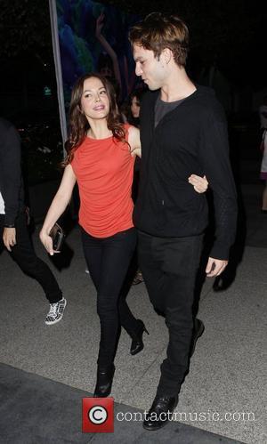 Rose McGowan and a friend  arrive at the Nokia Theater to watch Katy Perry in concert Los Angeles, California,...