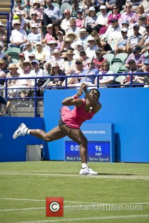 Serena Williams Aegon International Tennis Tournament in Eastbourne - Serena Williams v Tsvetana Pironkova - Williams won 1-6, 6-3, 6-4...