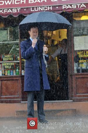 Mark Gatiss  Martin Freeman and Mark Gatiss are seen filming in North West London for the Sherlock Holmes TV...