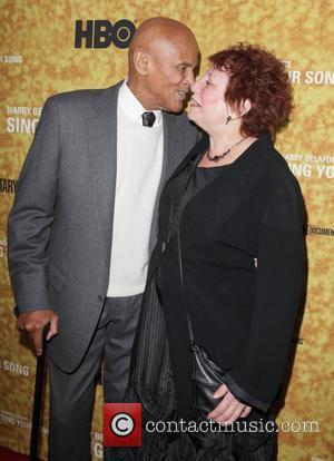 Harry Belafonte and Susanne Rostock Premiere of the HBO documentary 'Harry Belafonte Sing Your Song' at the Apollo Theater -...