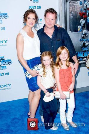 Brooke Shields and Chris Henchy,  'The Smurfs' world premiere at the Ziegfeld Theater - Arrivals New York City, USA...