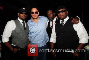 Nathan Morris, Shawn Stockman, Wanya Morris from R&B group Boyz II Men and Fat Joe  backstage during Best of...