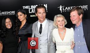Camila Alves, Matthew McConaughey and his mother Kay McCabeat with Rooster McConaughey Screening Of Lionsgate & Lakeshore Entertainment's 'The Lincoln...