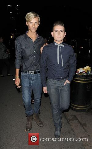 Harry Derbidge and his boyfriend Kurt Evans leaving The Only Way Is Essex: Official Wrap Party, held at The Penthouse...