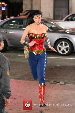 Adrianne Palicki  filming in Hollywood on the set of 'Wonder Woman'  Los Angeles, California - 29.03.11