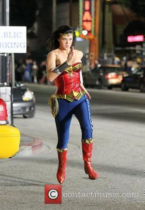 Adrianne Palicki filming on the set of 'Wonder Woman' Los Angeles, California - 30.03.11
