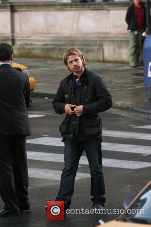 Brad Pitt's stunt man double 'World War Z' filming on location Glasgow, Scotland - 24.08.11