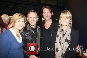 Penny Smith and Vince Leigh attends the 55 Days press night at the Hampstead Theatre, Eton Avenue, Swiss Cottage London,...