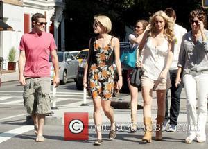 Australian actress Rachael Taylor seen on the set of the new ABC series '666 Park Avenue' with cast members Dave...