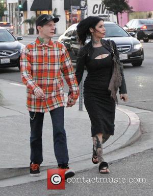 Kat Von D and Deadmaus hold hands as they go for a stroll together  Featuring: Kat Von D, DeadmausWhere:...