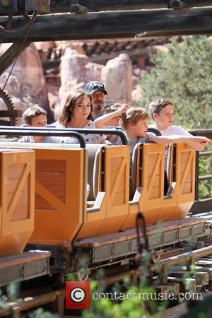 David Beckham and Brooklyn Beckham ,  Beckham family on a day out to Disneyland. Los Angeles, California - 06.06.12