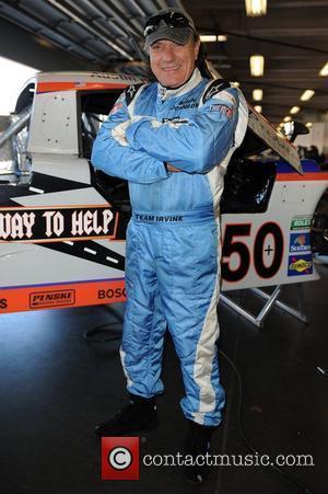 Brian Johnson of AC/DC appears during testing for Rolex Sports Car Series 'Rolex 24' at Daytona International Speedway  Daytona...