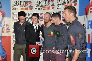 Coldplay The BRIT Awards 2012 at the O2 Arena - Press Room  London, England - 21.02.12