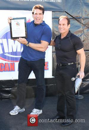 Lou Ferrigno and Mike Torchia Shape Up America Operation Fitness Health & Fitness Expo at the Vitamin Shop in Westwood...