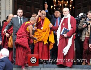 Dalai Lama Joined By Russell Brand On Eight-day Tour Of UK