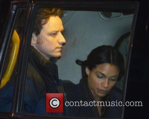 James McAvoy and Rosario Dawson on the set of 'Trance' in London London, England - 17.10.12
