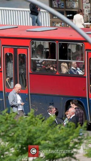 Bruce Willis shooting a scene on the film set of 'A Good Day to Die Hard' Hungary, Budapest - 19.05.12